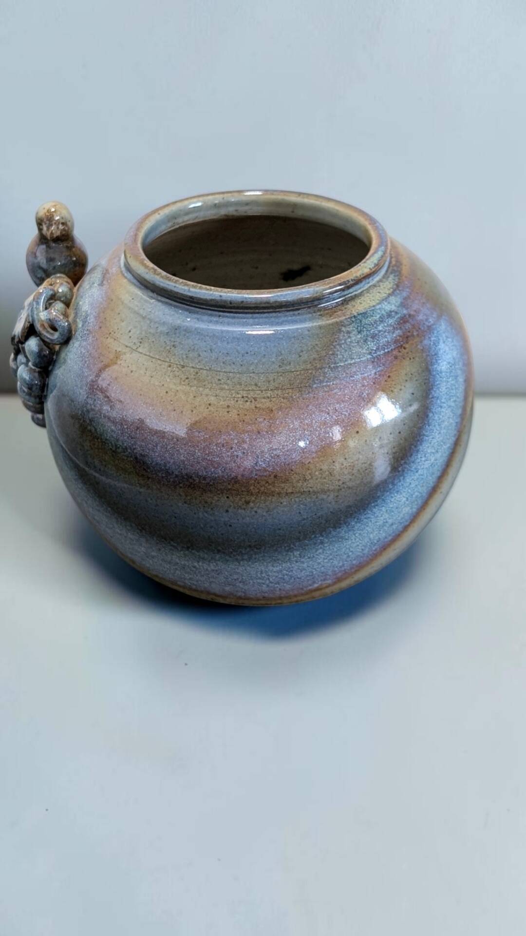 Stoneware vase signed JM – Jean-Marie Delahaye