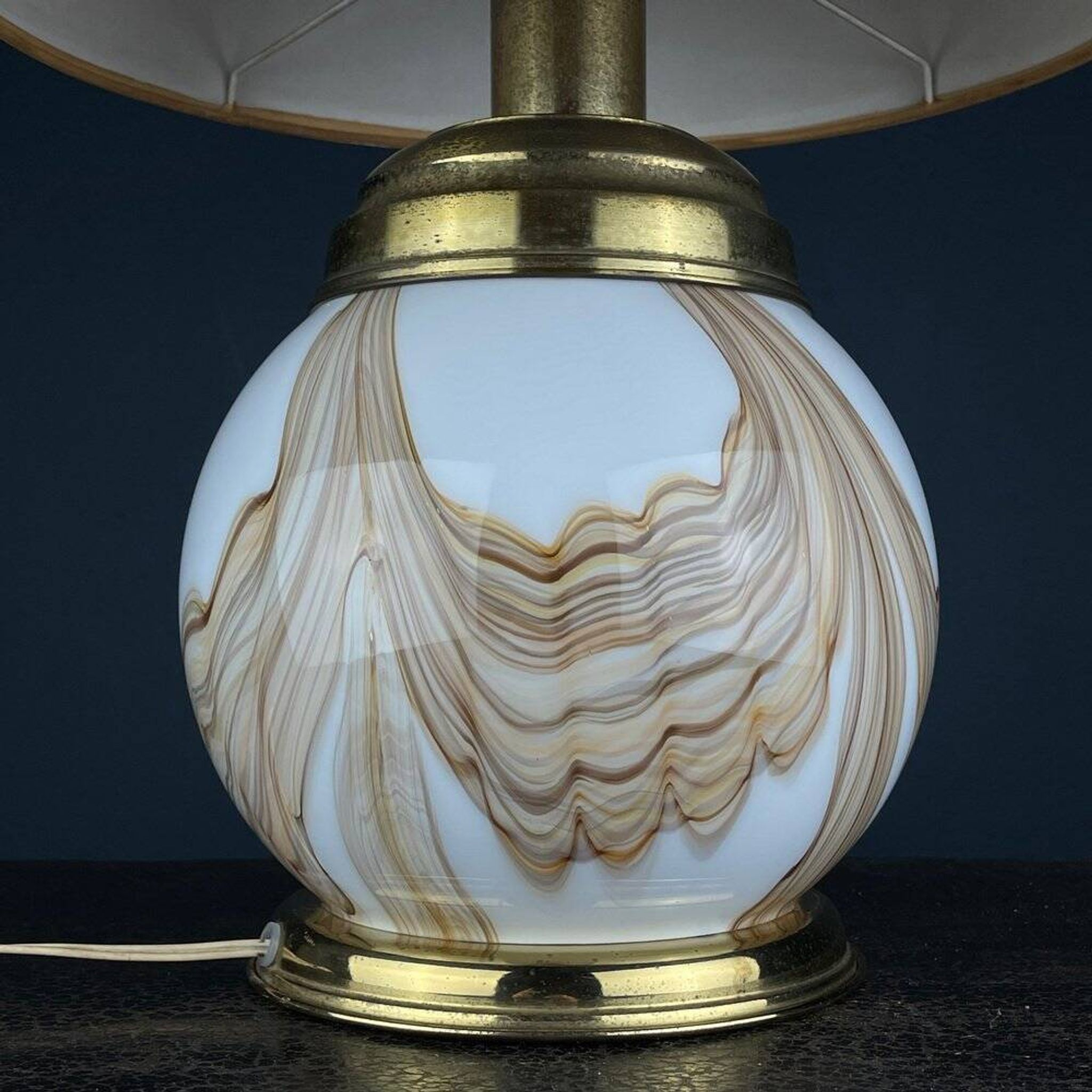 Lampe de table en verre de Murano, Italie, années 1970