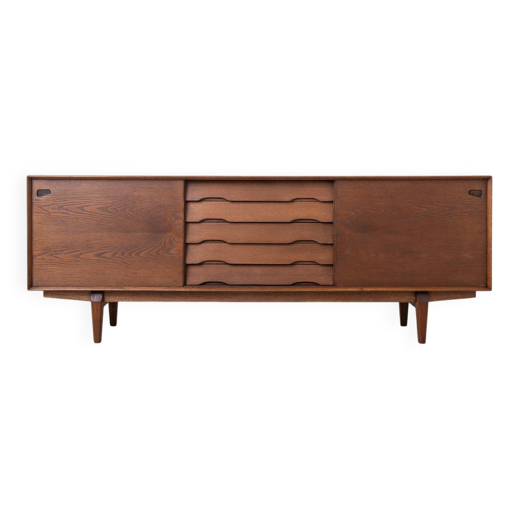 Sideboard, Skovby Møbler, Model 65, Chocolate Brown Stained Oak, Danish