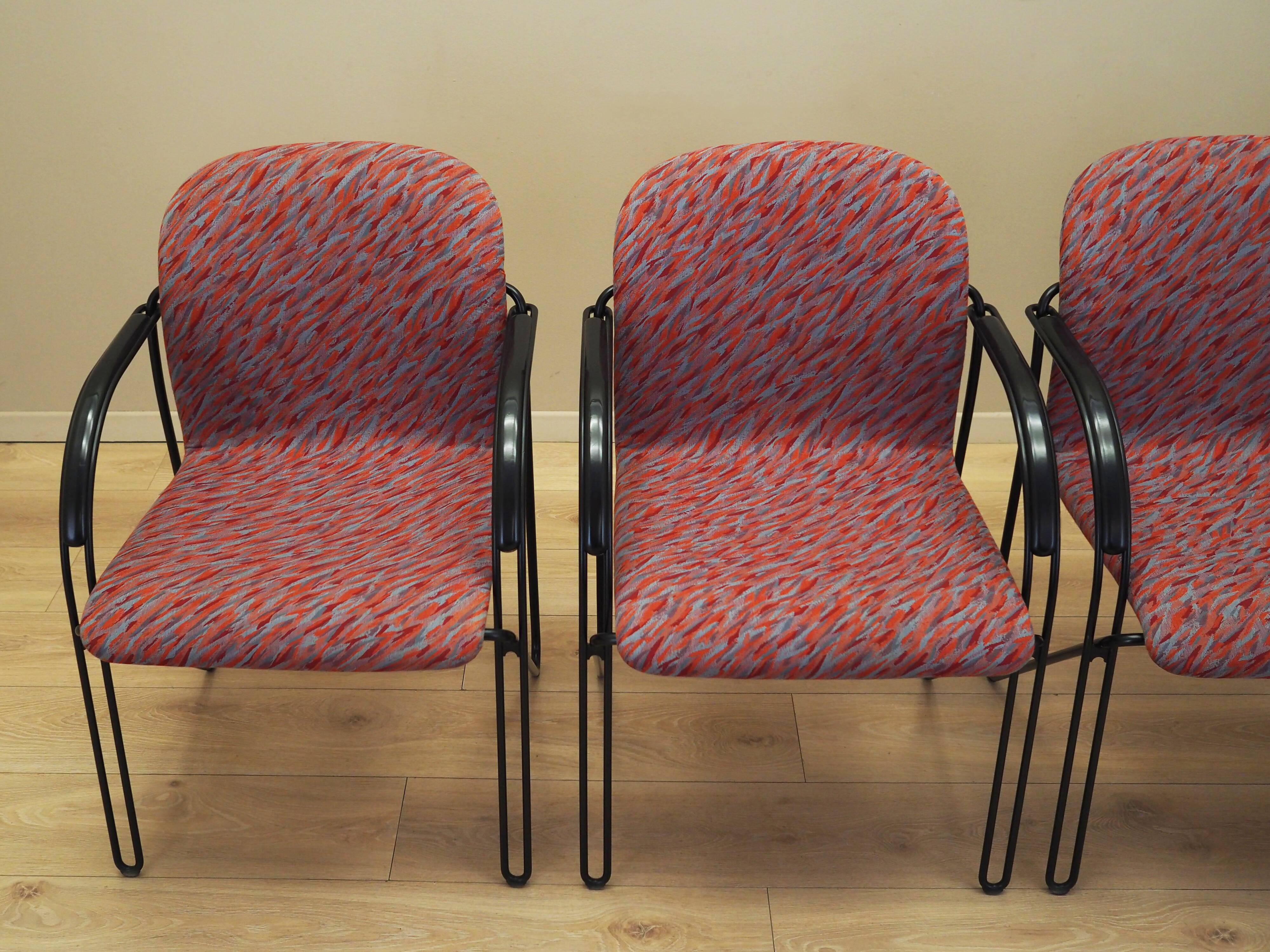 Set of four chairs, Italian design, 1980s, production: Italy