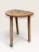 Tripod half-moon stool in solid oak, 1950