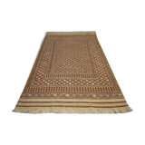 Antique afghan soumakh rug handmade oriental wool flat woven rug- 190x300cm