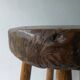 Stool in raw wood