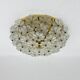 Large Floral Crystal Glass Flush Lamp by Ernst Palme , 1970s