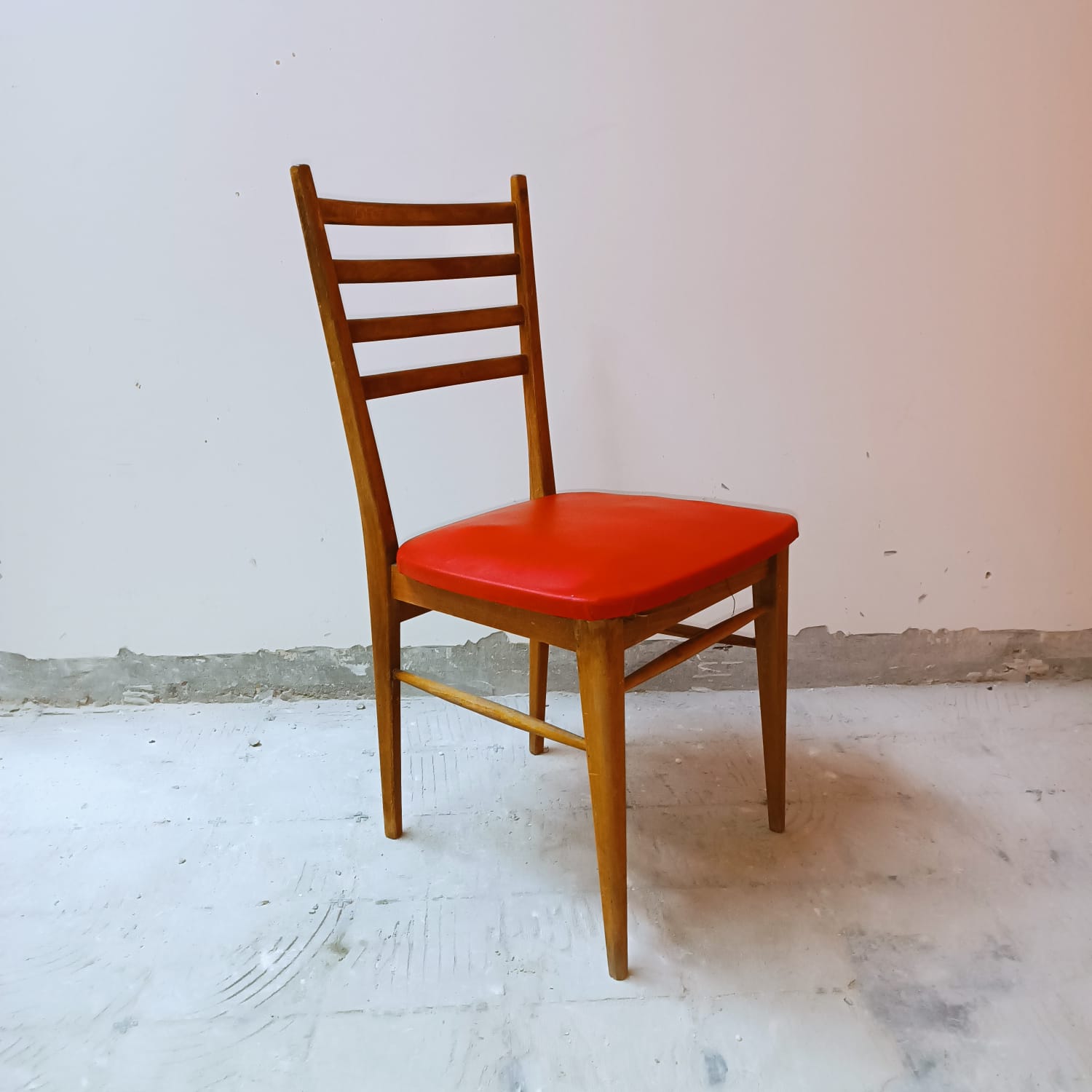 4 Scandinavian style wooden chairs