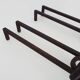 Large pair of wrought iron fireplace andirons. France, 19th century.