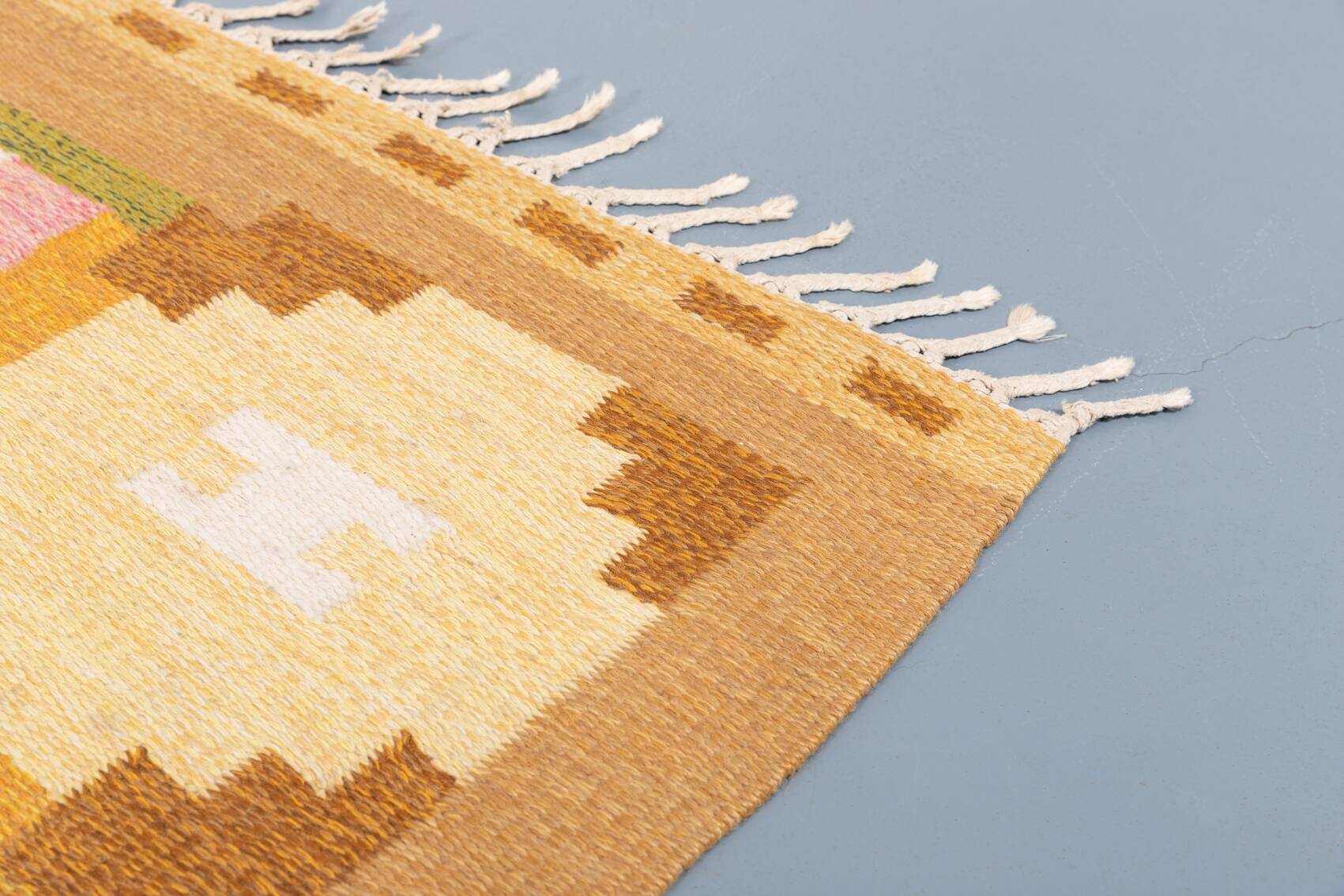 Vintage Doris Leslie Blau Collection Flat-Weave Rug by Ingegerd Silow, Sweden