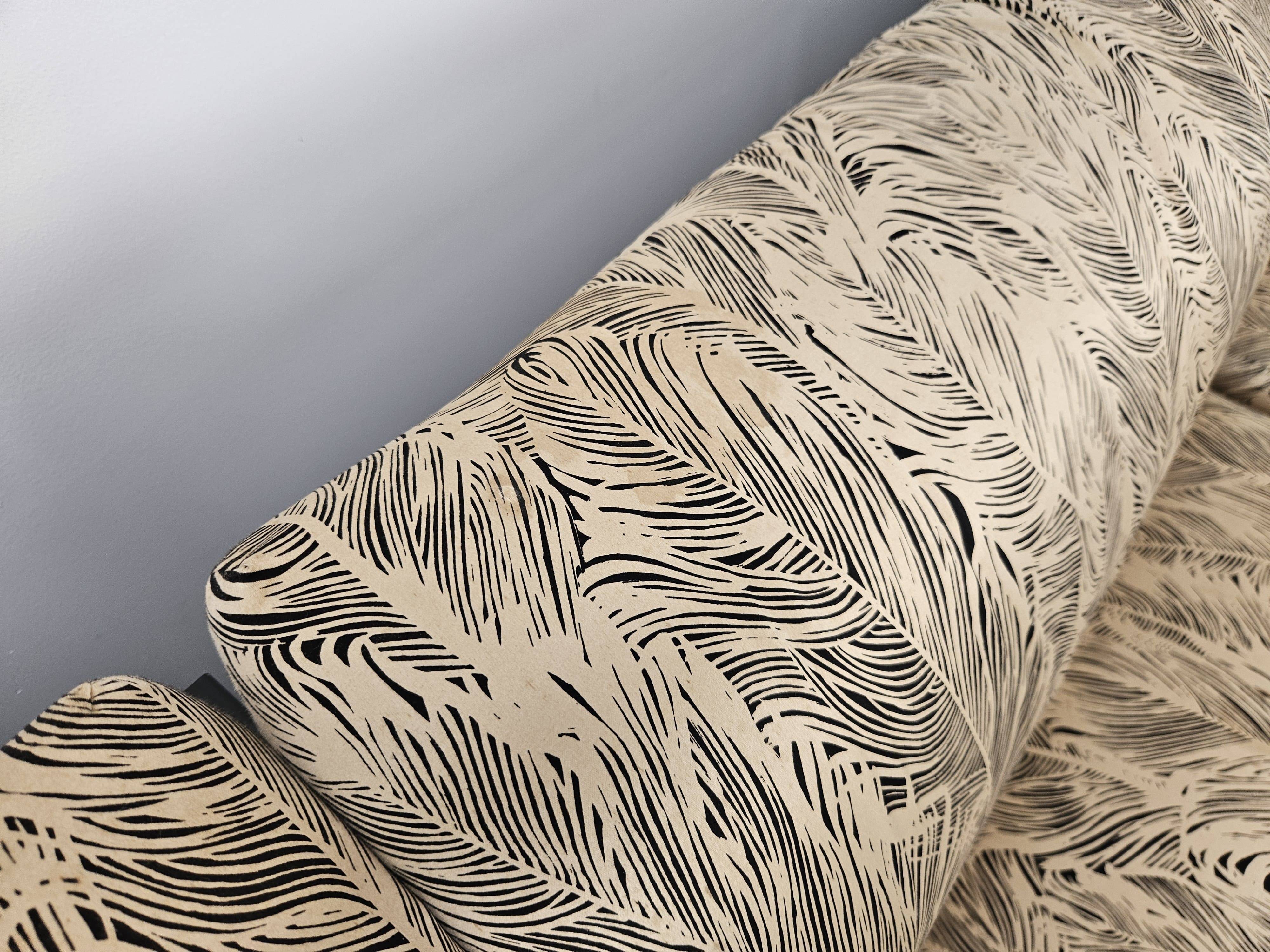 Canapé modulable Pierre Cardin en soie et bois laqué, 1970