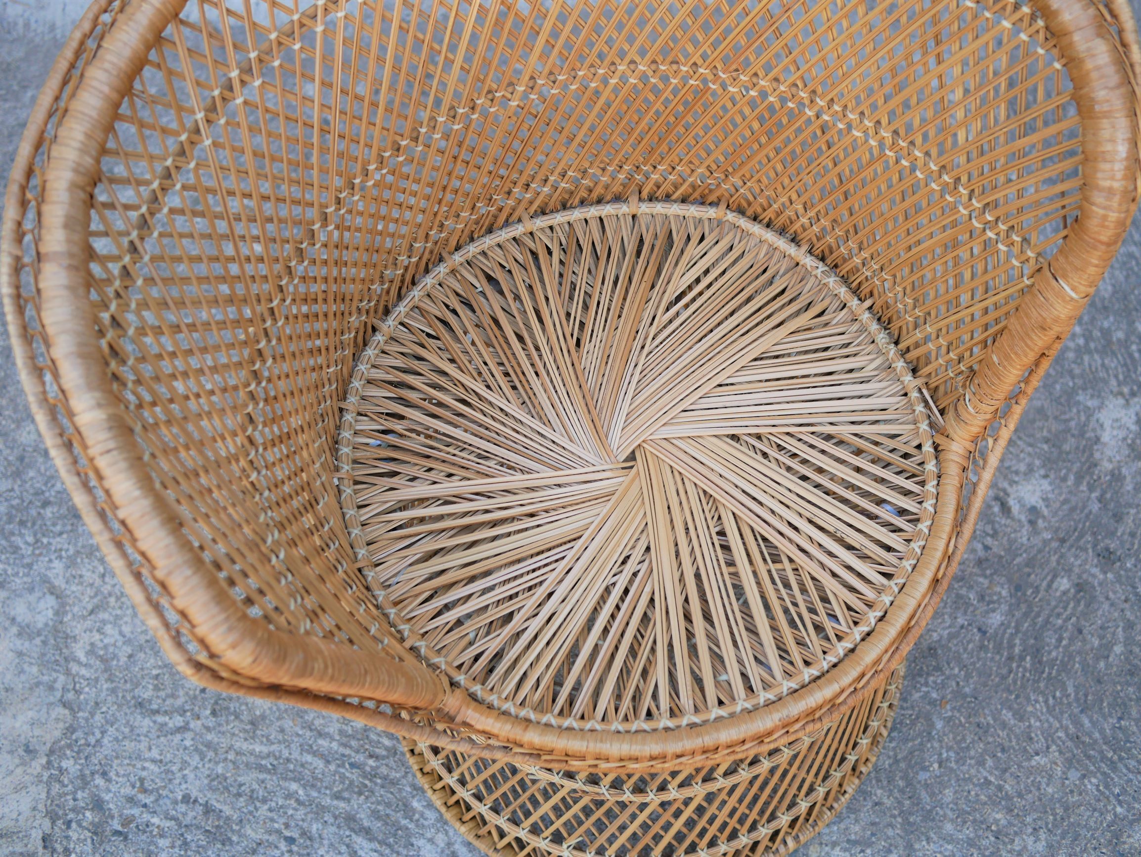 Vintage rattan armchair