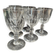 6 verres à vin cuit Baccarat modèle "Clermont", XIXème