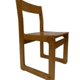 Vintage Pinewood dining chair 70's minimalist design