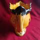 Art deco fireplace set in orchies faience (3 pieces)