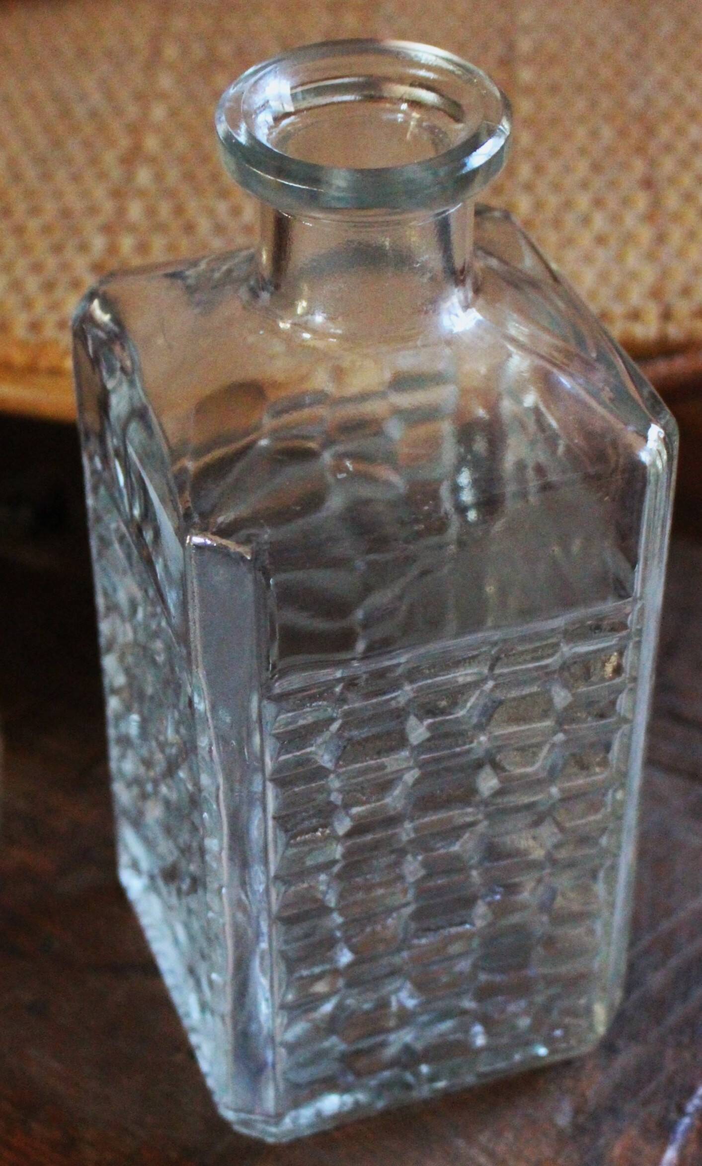 Carafe verre ciselé whisky eau vase vintage