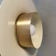 Danish hanging lamp in brass colored aluminum