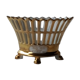 Vase de mariée style empire corbeille en faïence dorée 1868