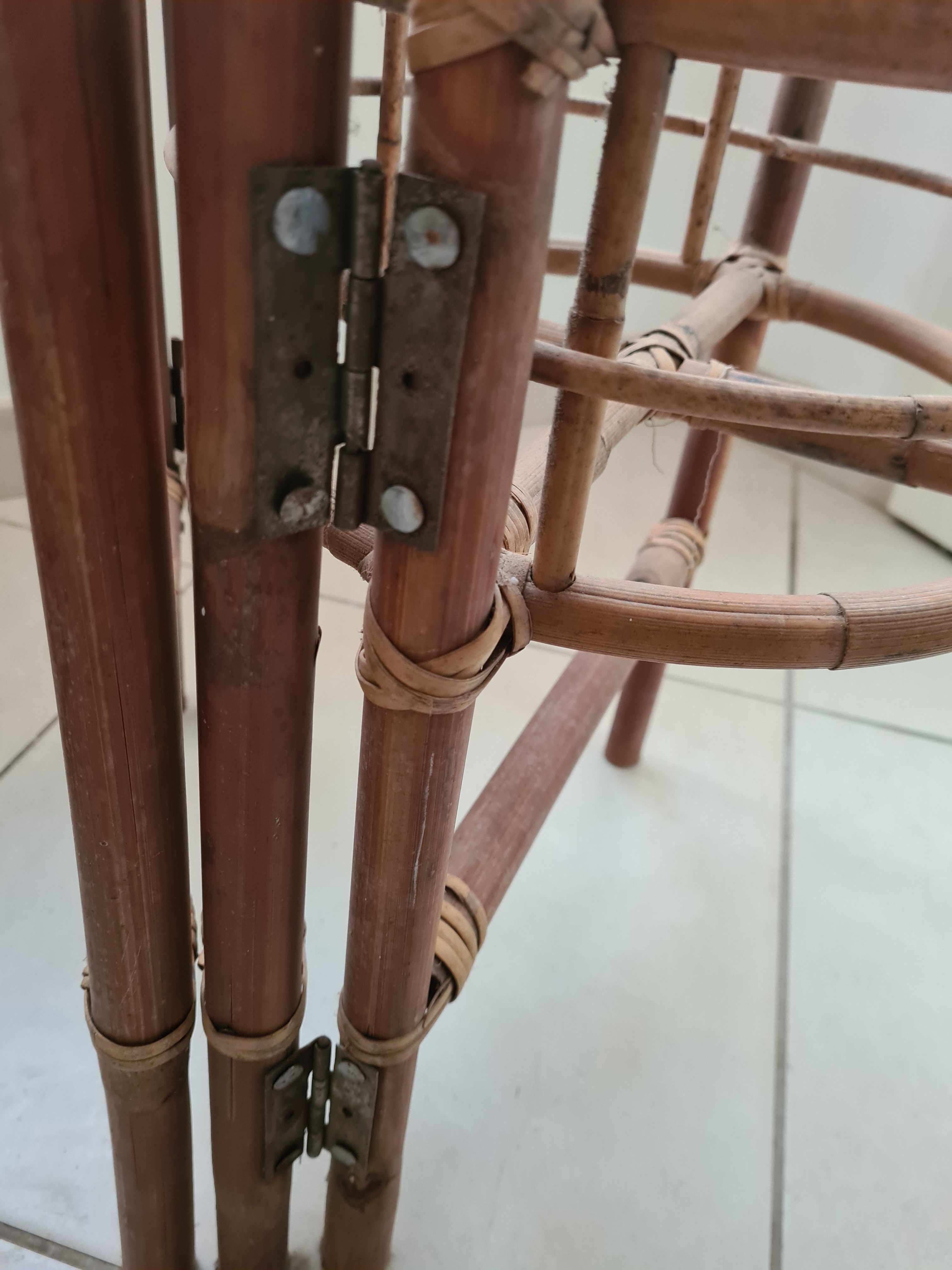 Vintage bamboo plant door