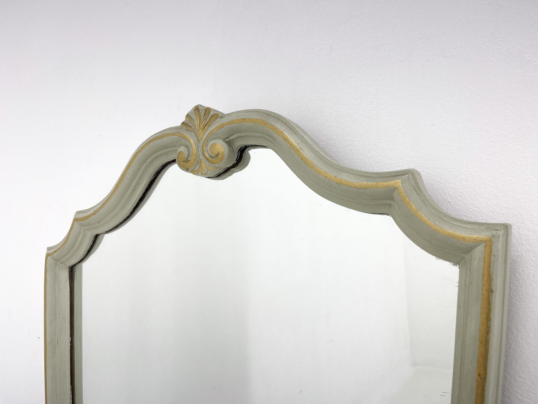 Vintage French Wooden Mirror, 1970's