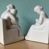 Dutch Schoonhoven ceramic bookends by Fancoise Carbius for NBC