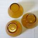 3 yellow amber glass bowls from Duralex in very good condition