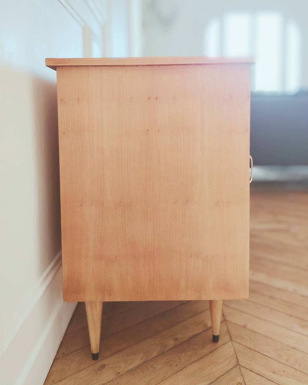 Vinyl cabinet / Renovated low modernist sideboard, 1960s-70s
