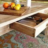 Solid oak farmhouse table 220 X 80 cm