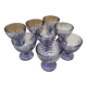 Set of 4 ARC Vintage Swirl Glass Dessert Cups