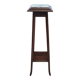 Solid wood side table with marble top