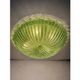 Green Murano Glass Italian Graniglia" Budino" Flush Mount in 70' Style
