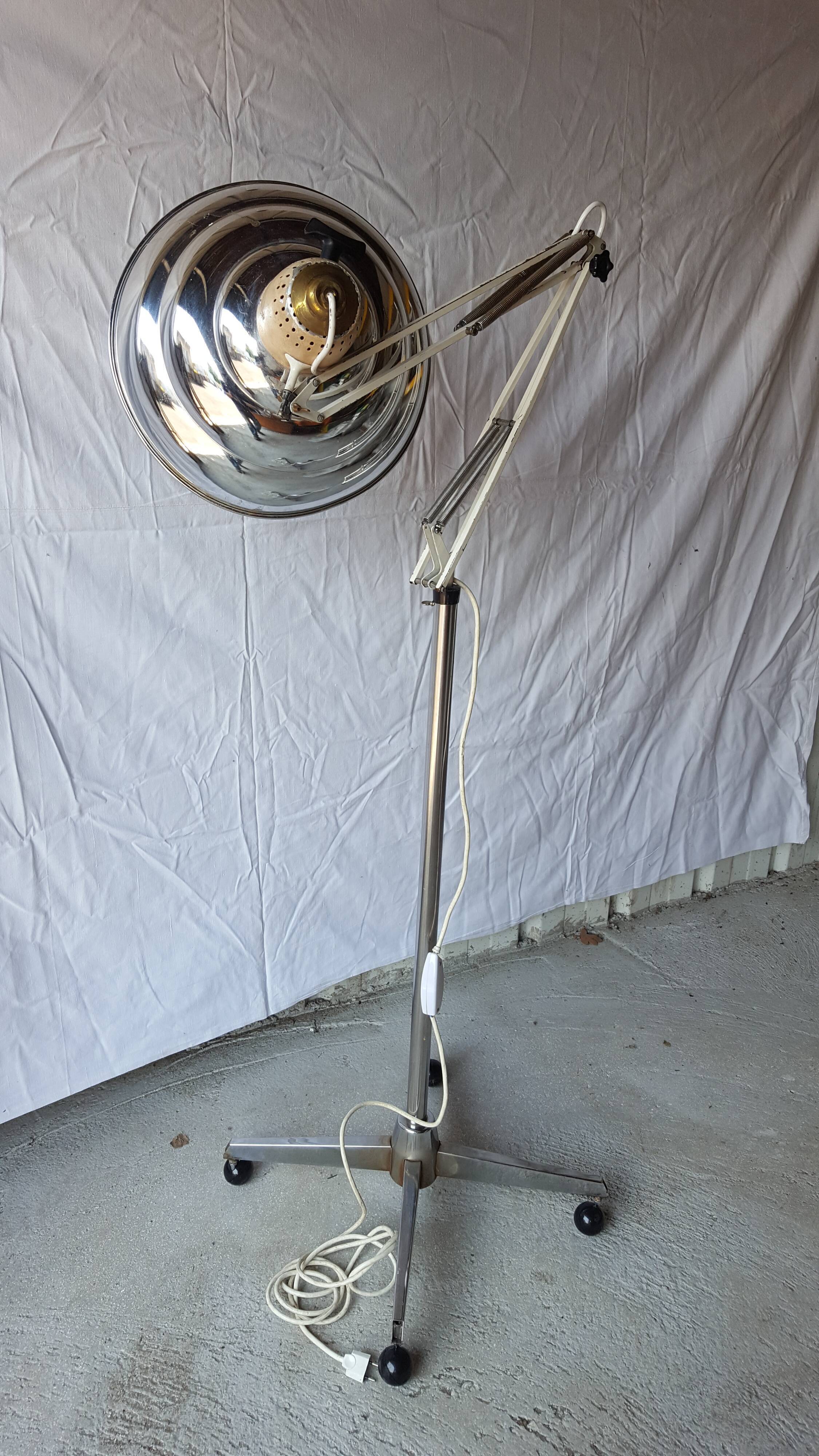 Old hospital floor lamp