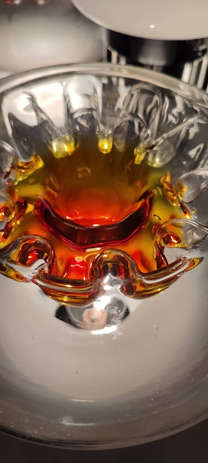 Lámpara de mesa de cristal " Mazzega". Italia, 1970s.