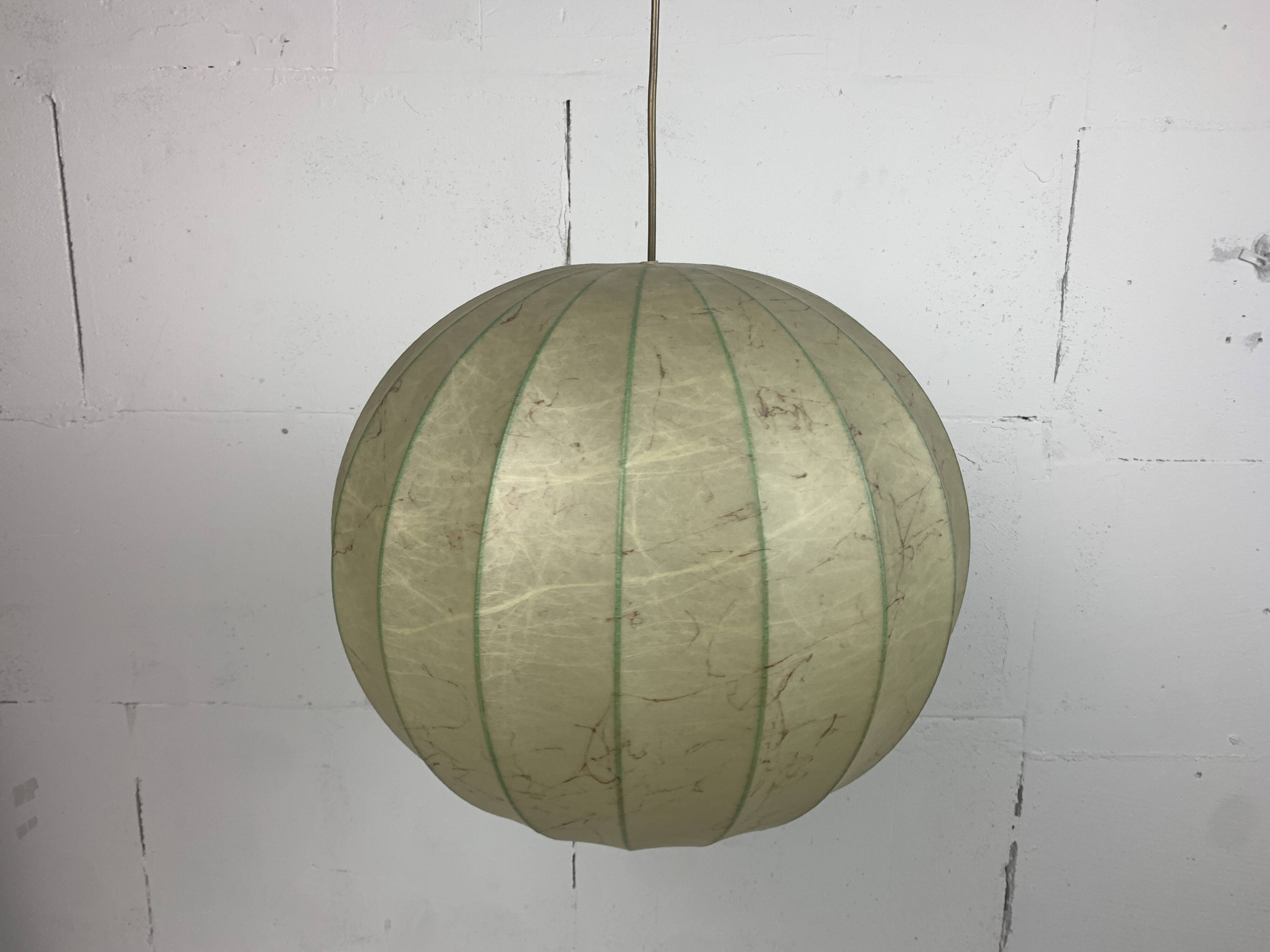 Mid-Century Space Age Cocoon Hanging Pendant Lamp in the style of Achille Castiglioni, 1960s