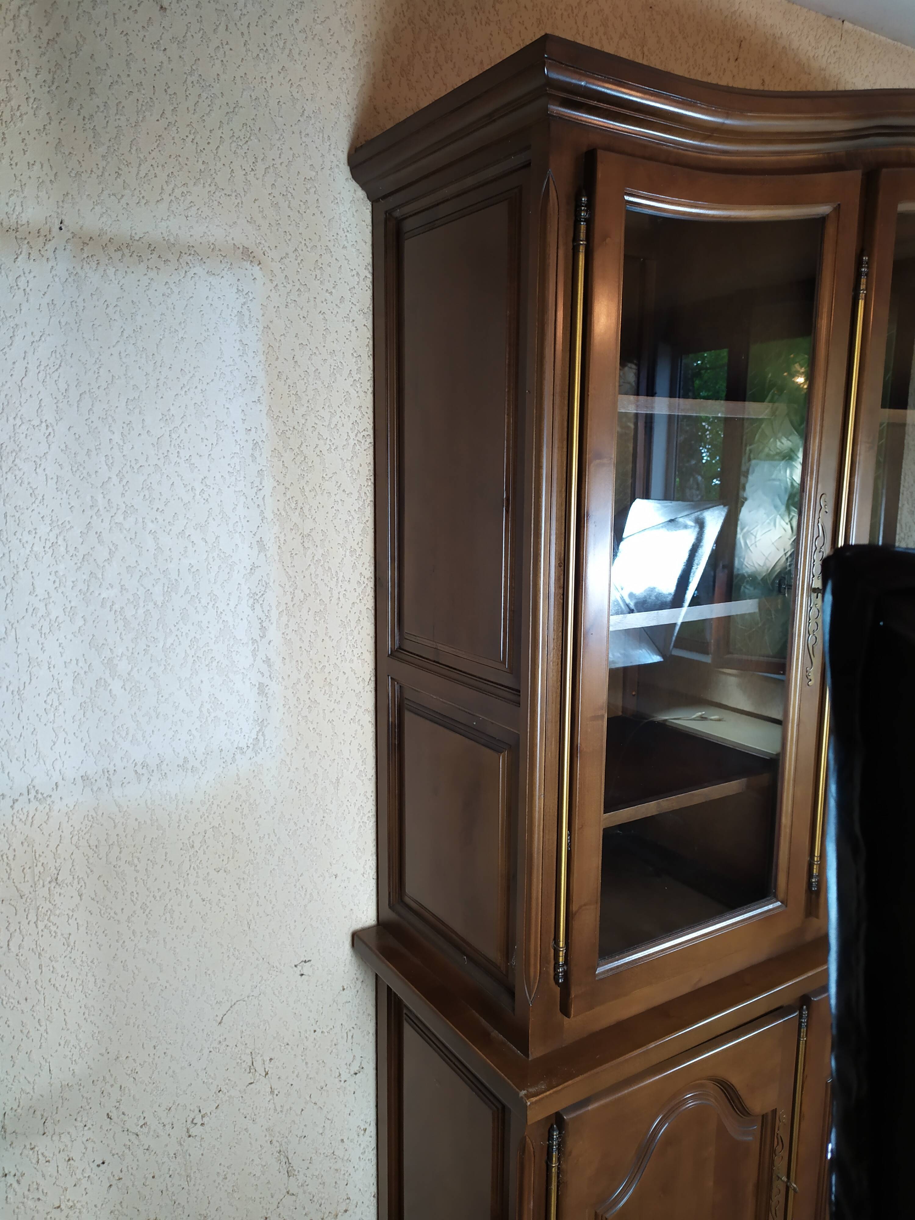 Solid wood library showcase