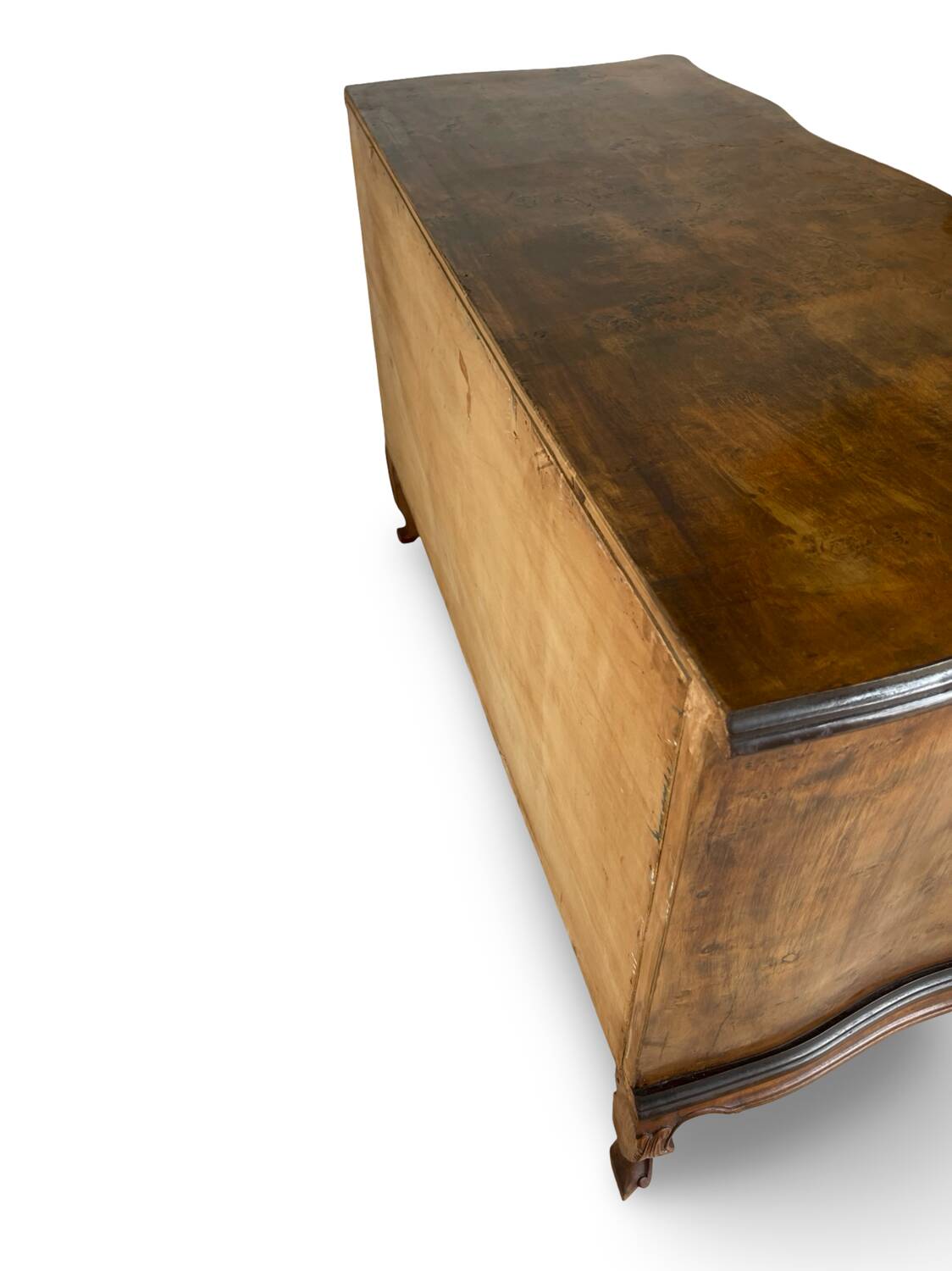 Commode italienne Art déco en loupe de noyer, années 1940-50
