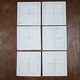 Set of 6 antique tiles gien 11x11 cm – blue and white earthenware with vintage decor