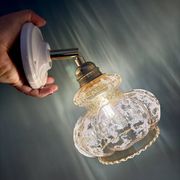 Vintage amber frosted glass tulip wall light