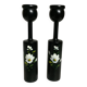 Pair of painted wooden candlesticks