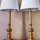 Paire de lampes classiques en bronze