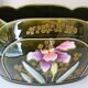 Planter, art nouveau, iris, enameled ceramic, signed Gustave De Bruyn, Fives-Lille