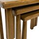 Vintage Set of 3 brutalist oak side or nesting tables 1970s