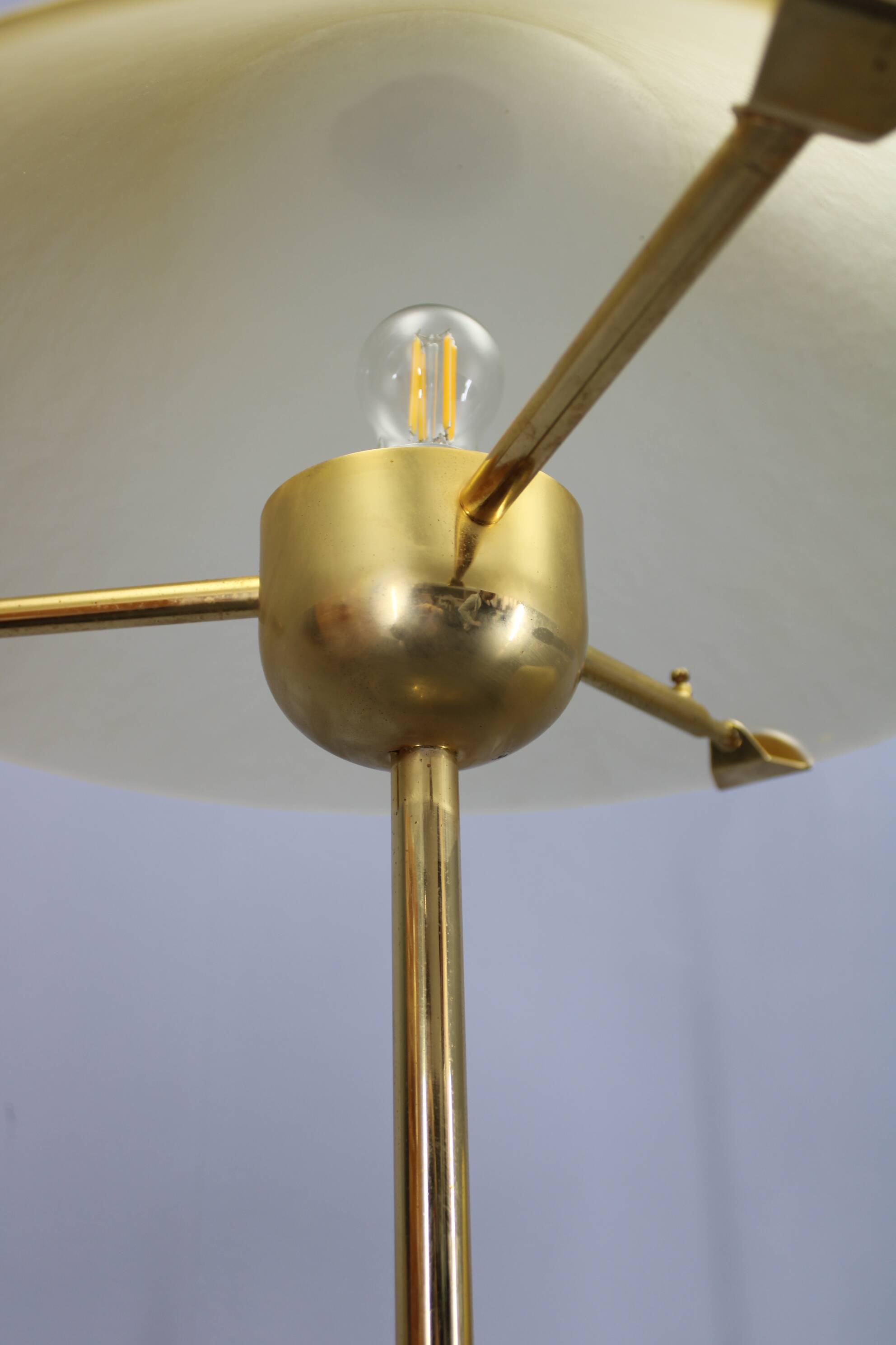 1980s Pair of VeArt-Murano Floor Lamps in Brass Finish ,Italy