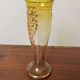Antique legras vase in yellow glass with golden floral decoration – art nouveau