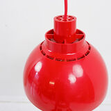 Nordisk Solar red hanging lamp, 1970s