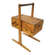 Old wooden folding sewing box