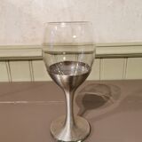 Suite de 7 verres à pied en Maillechort
