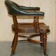 Victorian captain's chair in mahogany and leather