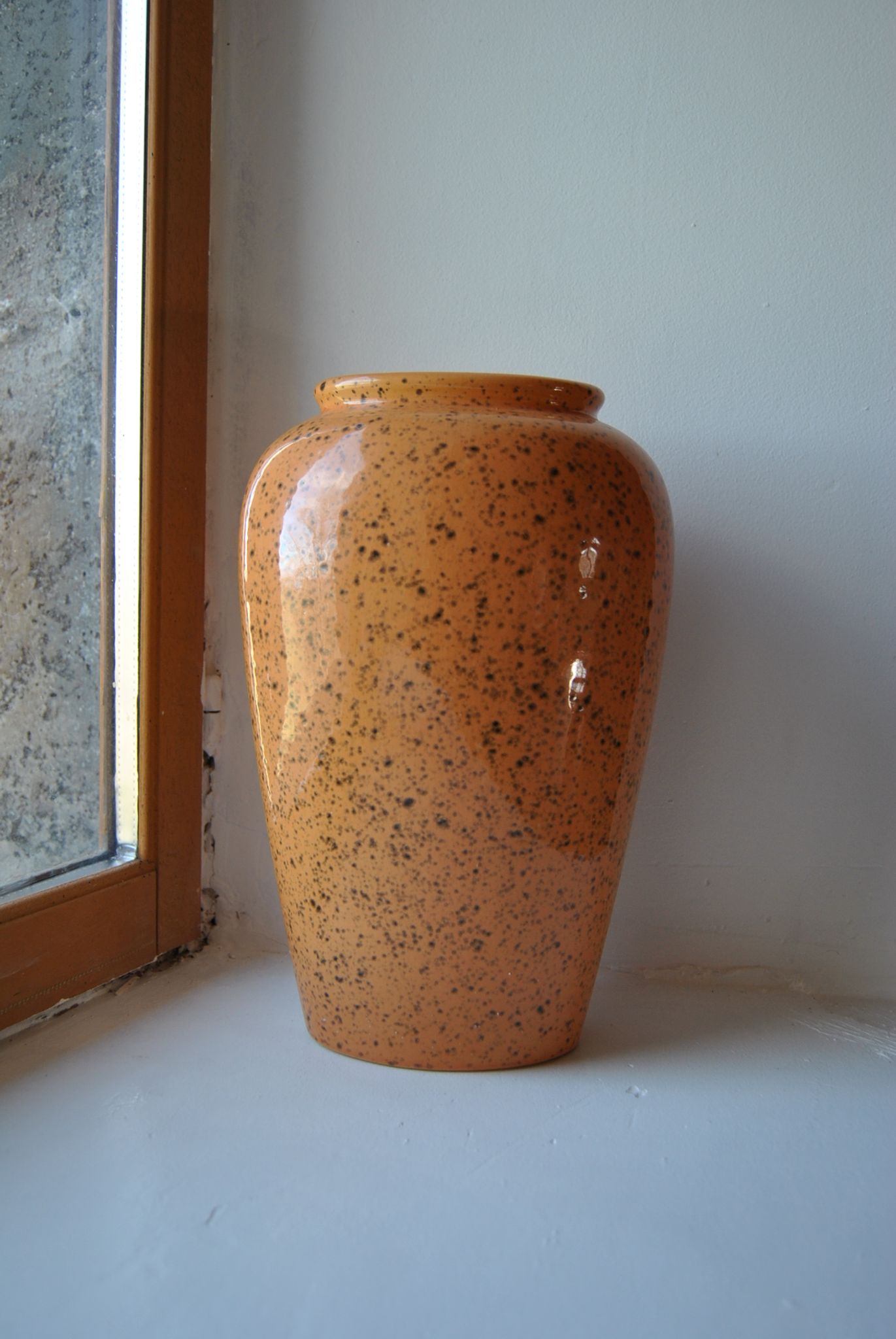 W.Germany 504-30 orange speckled vase 70s