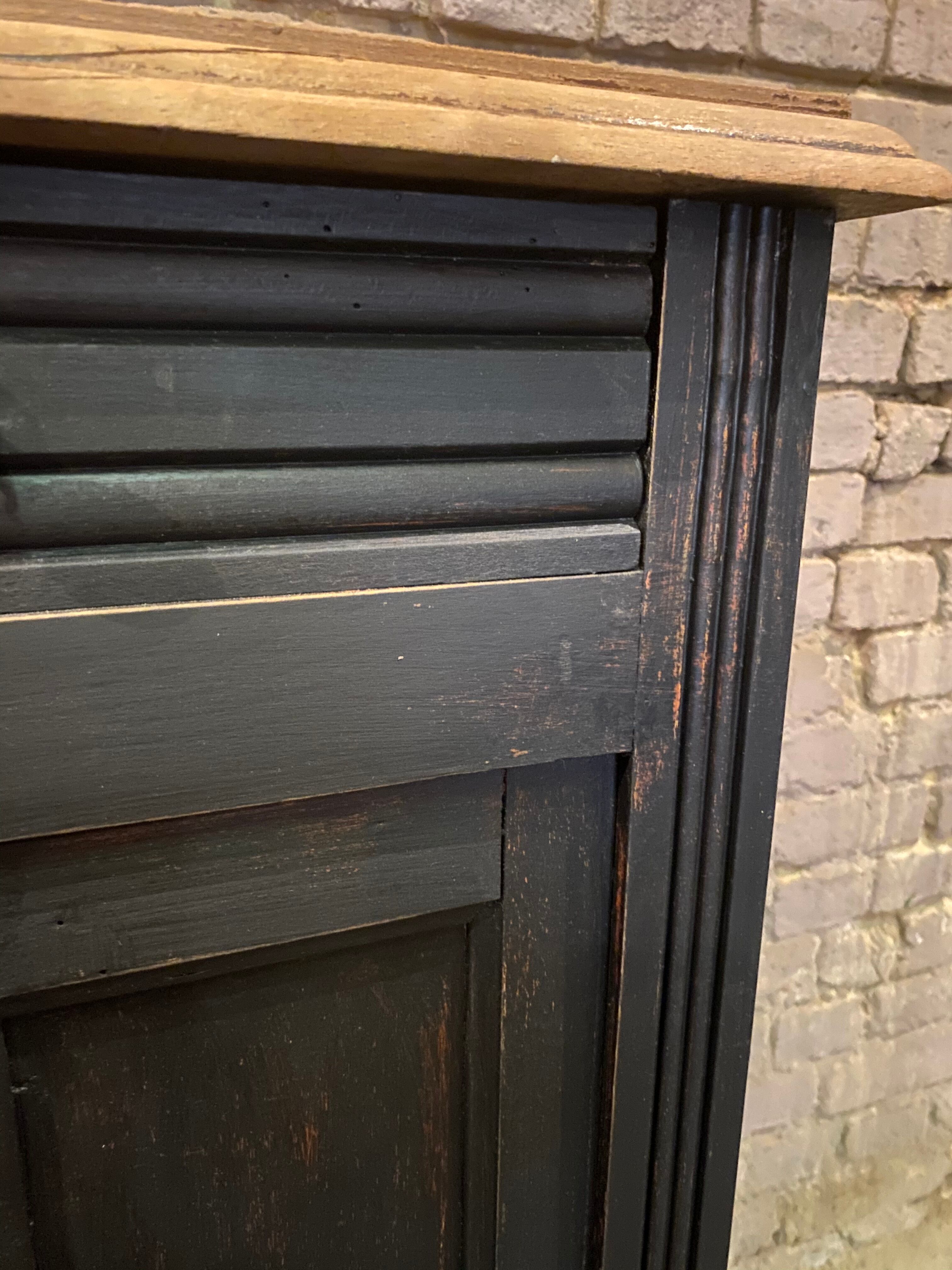 Vintage Parisian black patinated buffet