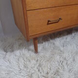 Chest of drawers vintage from the 60s in light wood