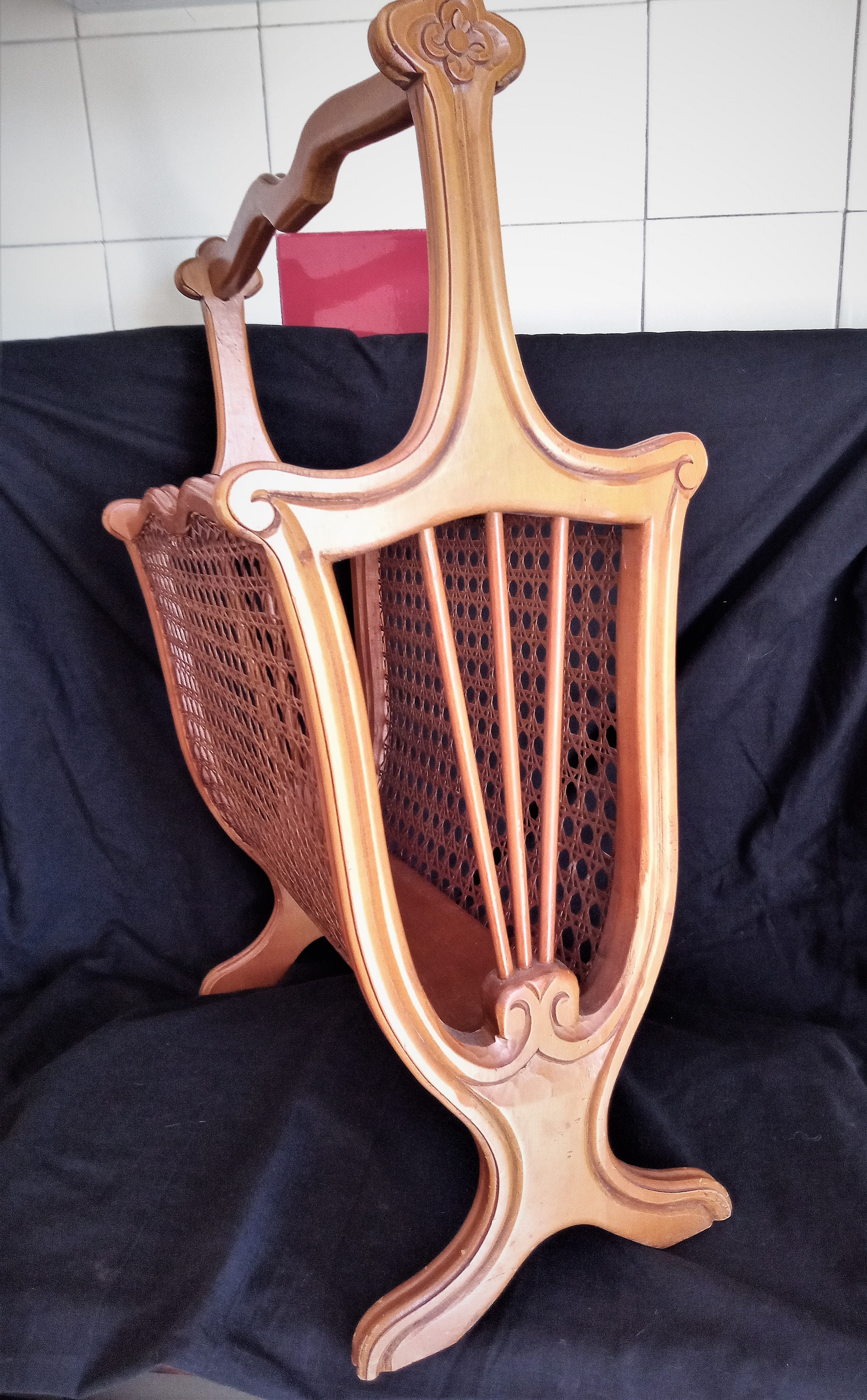 Wooden Art Nouveau magazine holders