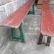 Paire de bancs pliant guinguette